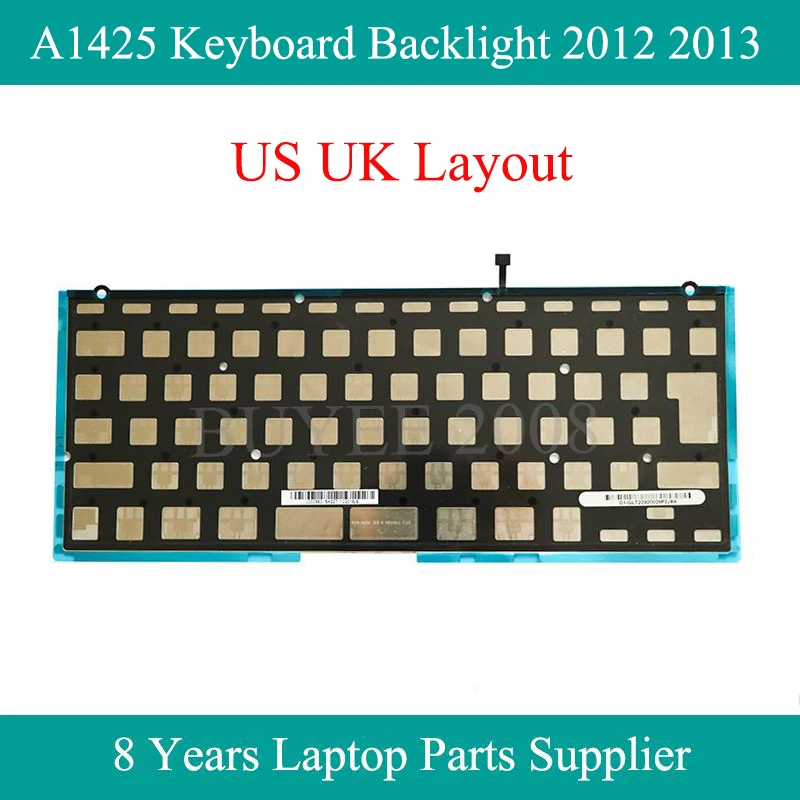 Laptop US UK A1425 Keyboard Backlight Late 2012 Early 2013 For Macbook