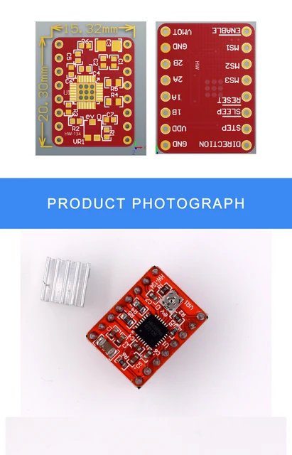 Driver Motore Passo-Passo A4988 - 5 Pezzi Con Dissipatore, Per Stampanti 3D E CNC - Foto 10
