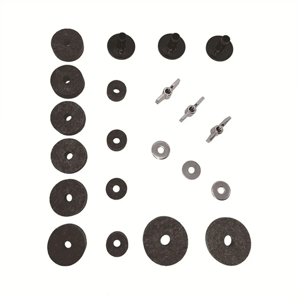 

21pcs Cymbal Replacement Accessories Cymbal Stand Sleeves Nuts Felts Set ALS88