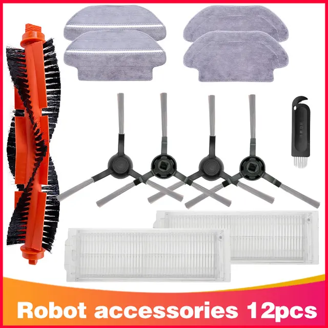 Hepa Filter Roller Side Brush Mop Rag Cloth for Xiaomi Mijia LDS / STYJ02YM / Conga 3490 Viomi V2 PRO V3 SE Robotic Vacuum Parts Set 13