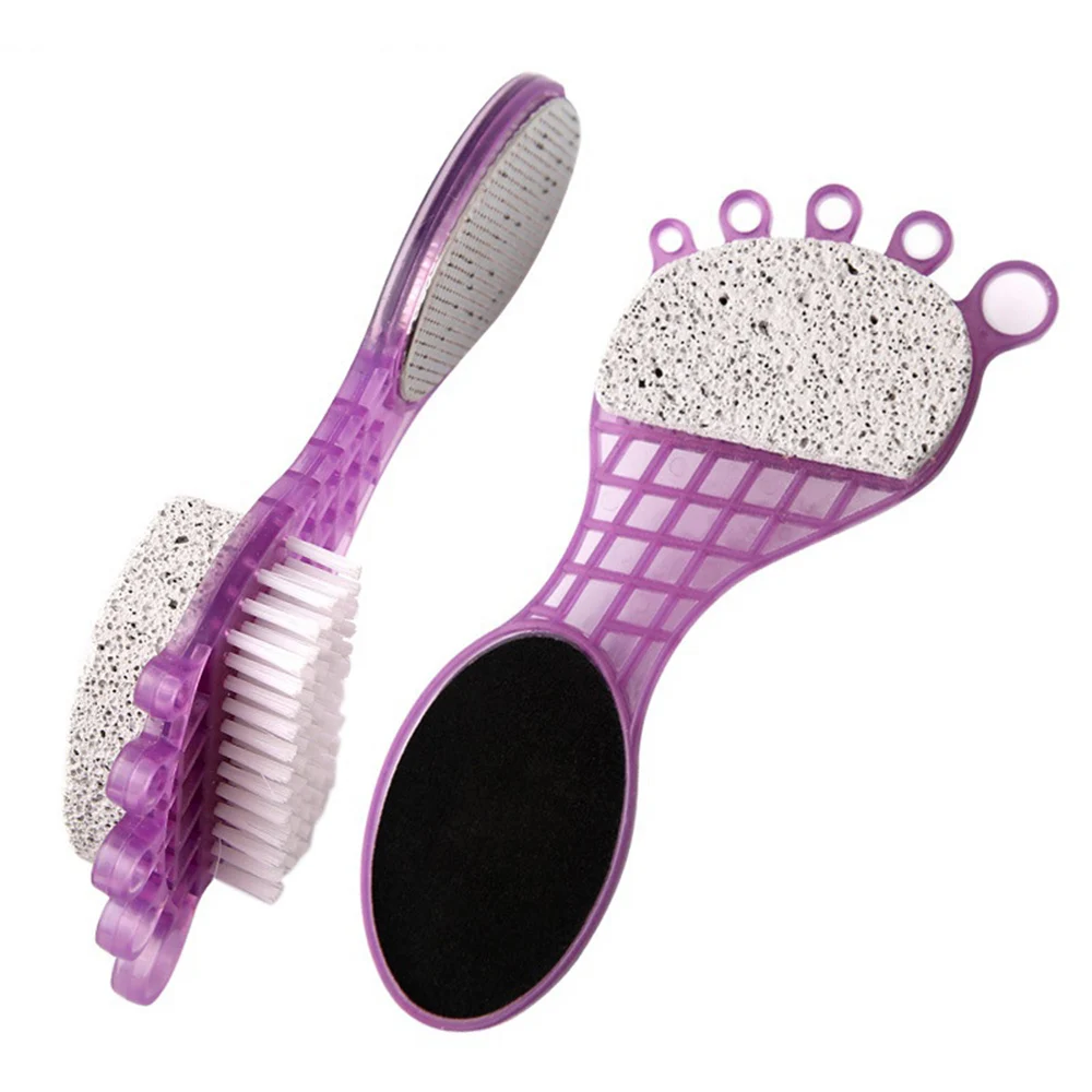

Foot Care Pedicure Tools Pumice Stone Brush Foot Pumice Multi Functional Convenient Purple 4 in 1 for Beauty Grinding Calluses