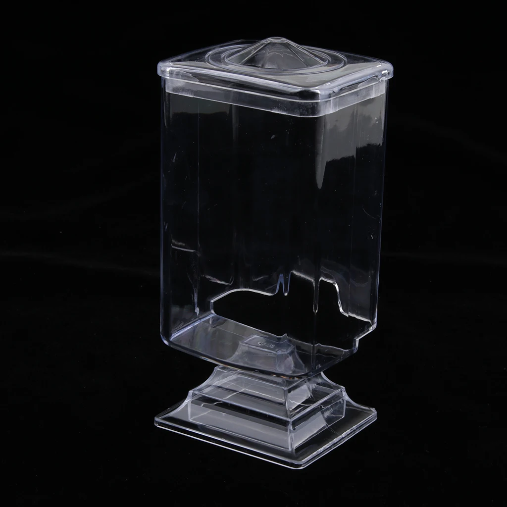 Clear Acrylic Nail Art Wipes Holder Case Makeup Cotton Pads Storage Box Display Box 