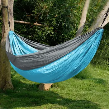 

Outdoor Double Hammock Portable Parachute Cloth 2 Person hamaca Adult Outdoor Backpacking Travel Survival Hunting Sleeping