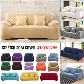 

Elastic White Sofa Cover Stretch Tight Wrap All-inclusive Sofa Covers for Living Room Couch Cover Chair Sofa Cover Pillow Case