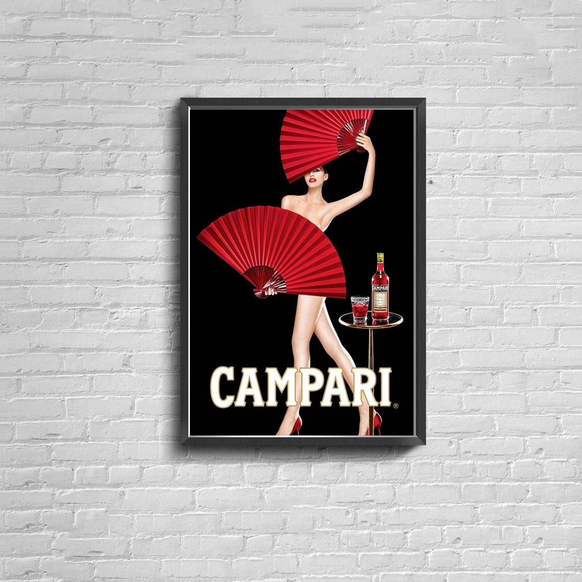 額縁付きポスター画campari