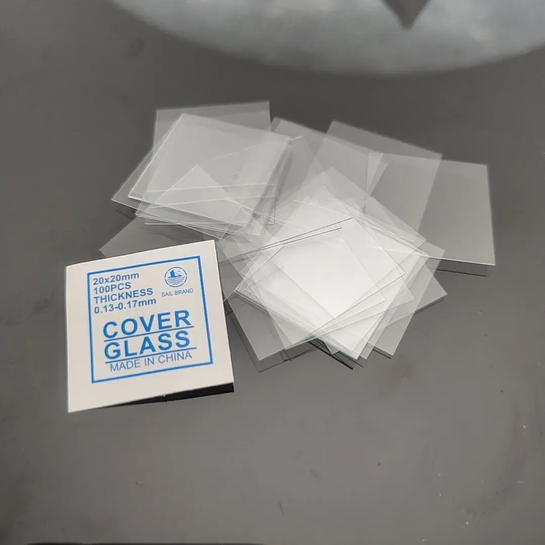 Microscope Glass Slides 100 Pcs Transparent Square Glass Slides Coverslips Coverslides For Microscope Optical Instrument