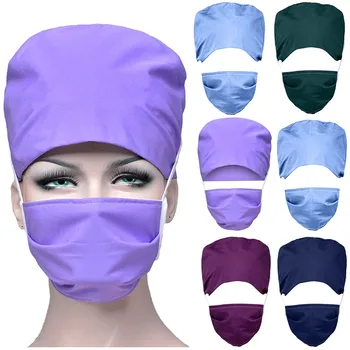 

Unisex Fashion Bouffant Cap Working Hat Sweatband Adjustable Tie Back Mask Cap Mask mouth Face mask Breathable Earloops Masks