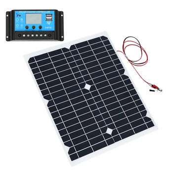 

20W 18V Flexible Solar Panel DIY Module Panel Crocodile Clip Connector High Efficiency Solar Cell Mono Module for RV Boat Yacht