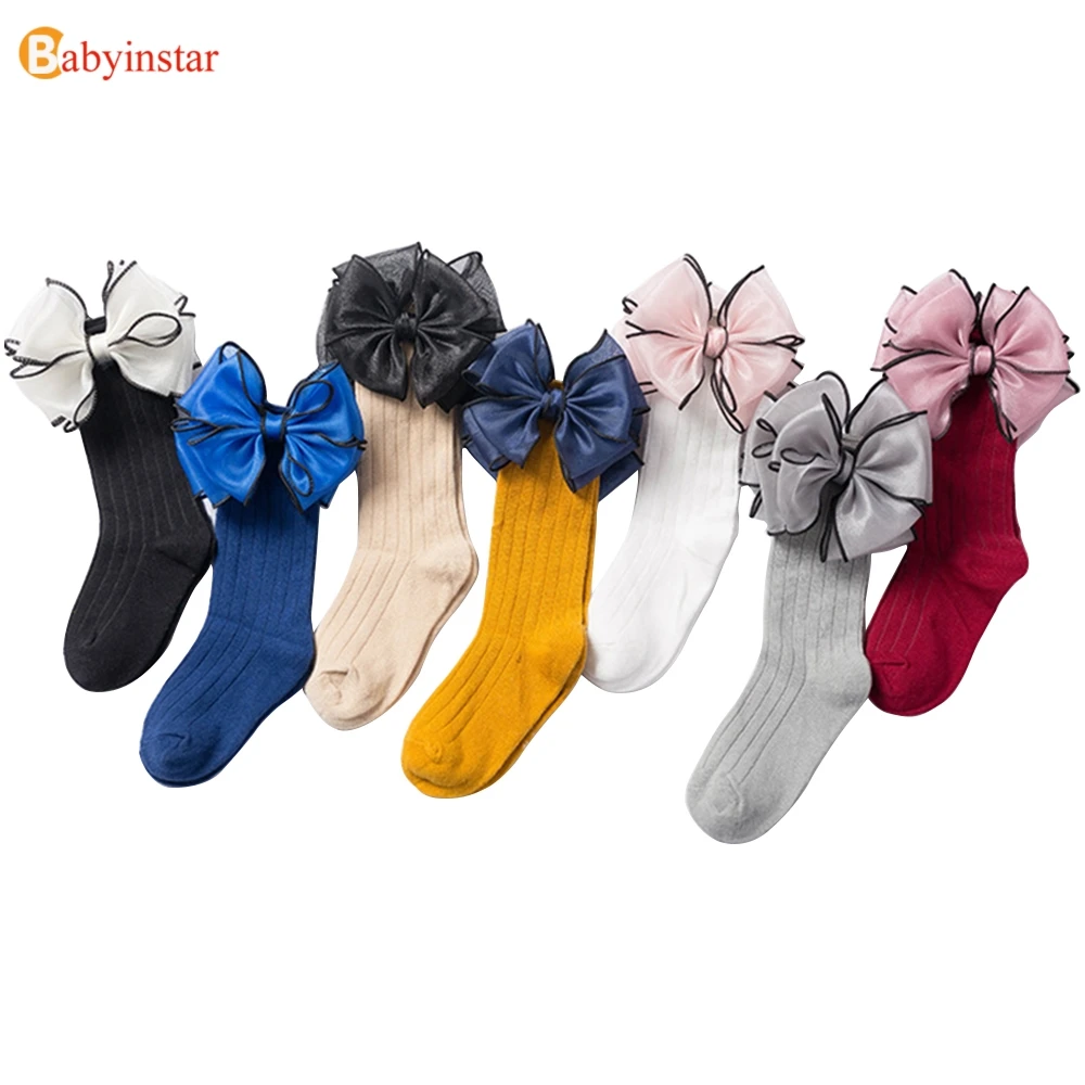 

Babyinstar Spring Autumn Mesh Bow Solid Cute Elegant Children High Socks For Age 1-10Yrs Baby Kids Girls Socks Kids Socks Baby