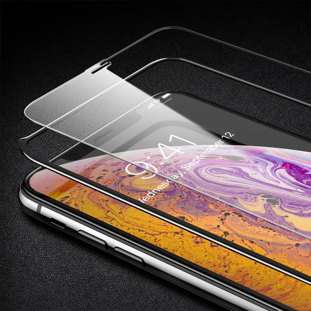 Рок 0,23 мм изогнутое закаленное стекло для iPhone XS Max анти-синий-легкий полный охват ультратонкий протектор экрана для iPhone XR пленка