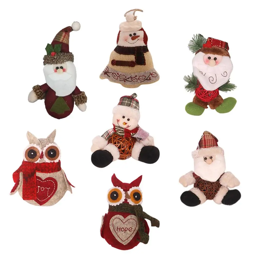 

Merry Christmas Ornaments Christmas Gift Santa Claus Snowman Tree Toy Doll Hang Decorations For Home Enfeites De Natal