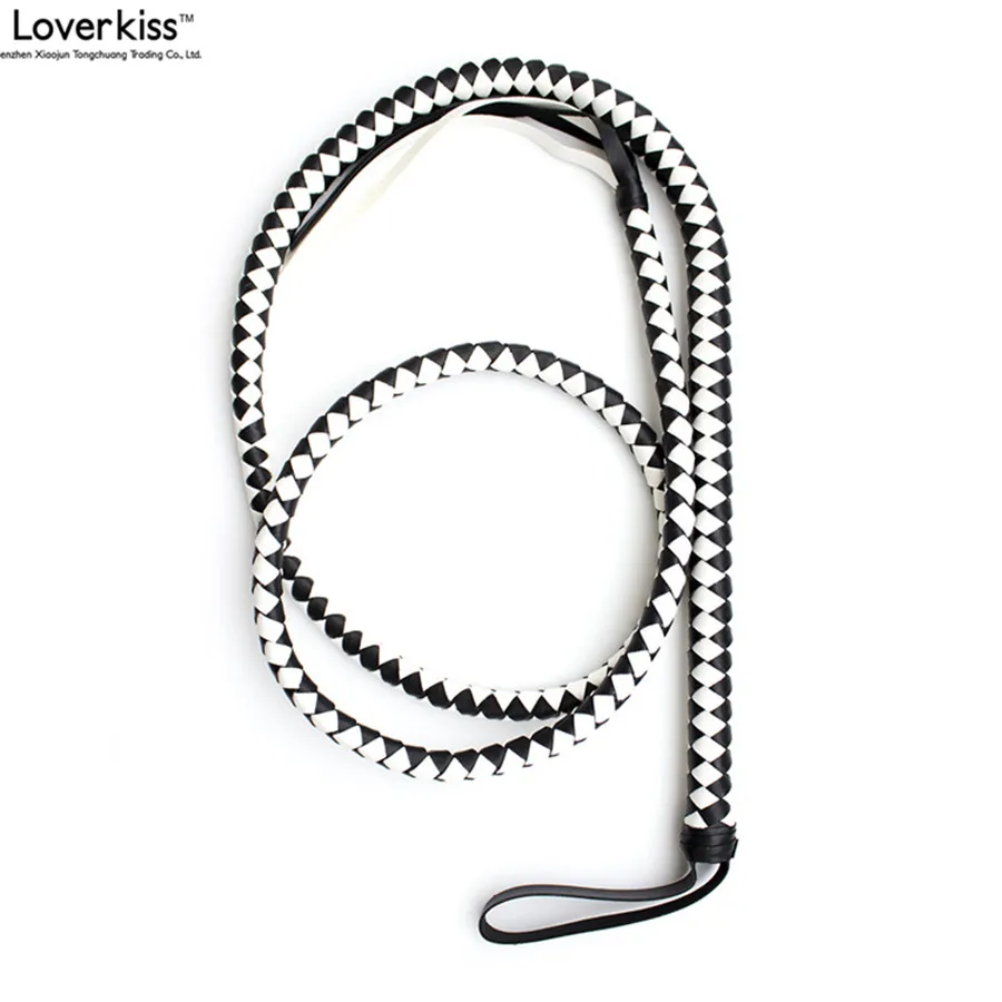 Loverkiss 190cm Long Faux Leather Whips Spanking Ass Bondage Slave Adult Games For Couples