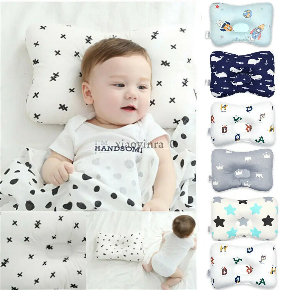 Baby Cot Pillow Newborn Infant Anti Flat Head Cushion for Crib Bed Neck