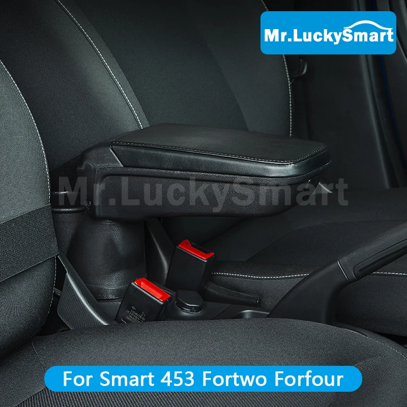 Car Seat Leather Armrest Box Central Control Locker For Mercedes New Smart 453 Fortwo Forfour
