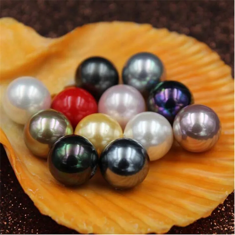 Vibrant Shell Pearl Beads - Red and Pink Round Collection for Jewelry Crafting (4-12mm, 15 Strand)