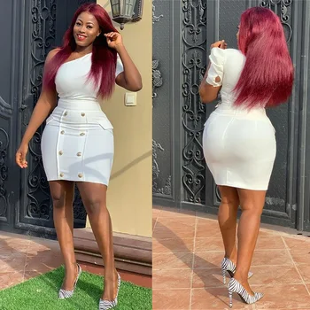 

A new sexy one-shoulder, short-sleeved dress in African style is selling well in autumn and winter 2019