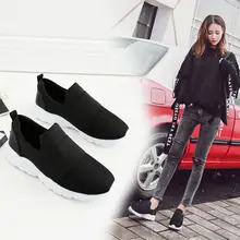 Plus size 43 Women Sport shoes Fashion Vulcanized Shoes Black Mesh Sneakers Size 10 Large Woman Running Shoes