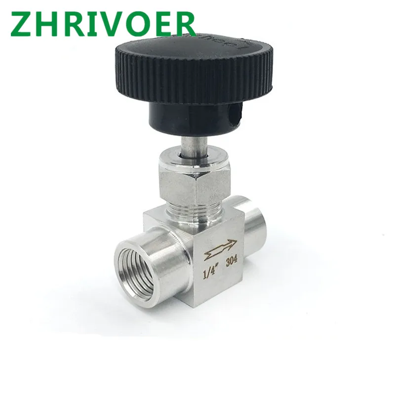 

1 pcs Female Thread BSP SS304 For Water Gas Oil Stainless Steel 304 Needle Valve 1/8'' 1/4'' 1/2''