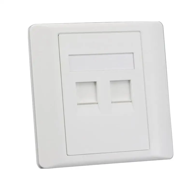 CAT 6 Wall Outlet Plate RJ-45 Network Ethernet Socket with Double Ports CAT 6 Wall Outlet Plate RJ-45 Network Ethernet Socket with Double Ports
