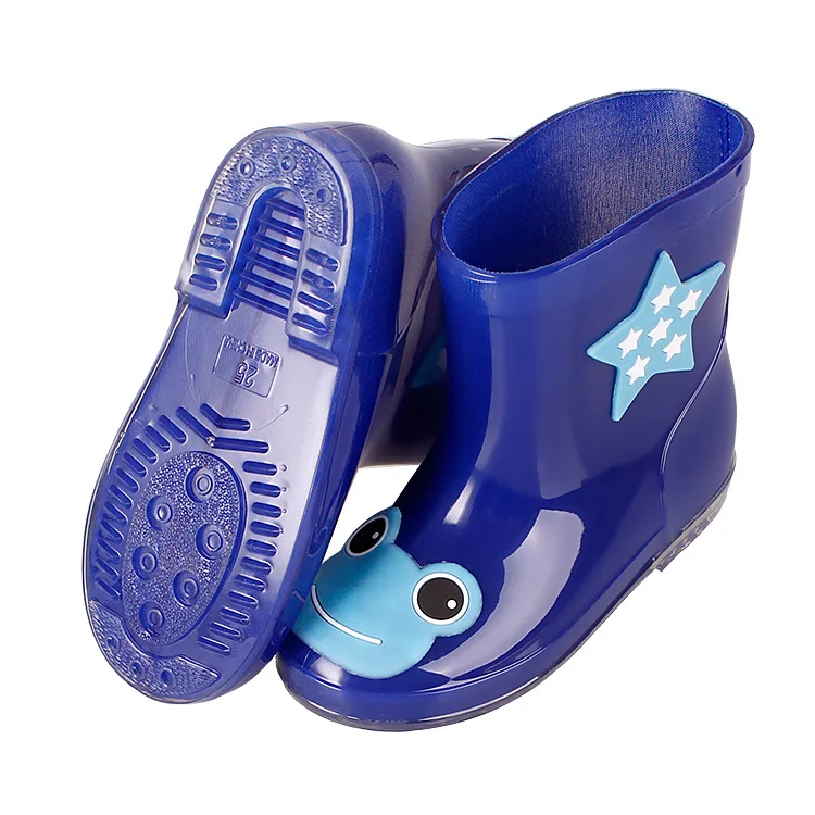 Children's rain shoes boys and girls outdoor water shoes direct sales non-slip student boots PVC baby rain boots plus cotton - Цвет: Слоновая кость
