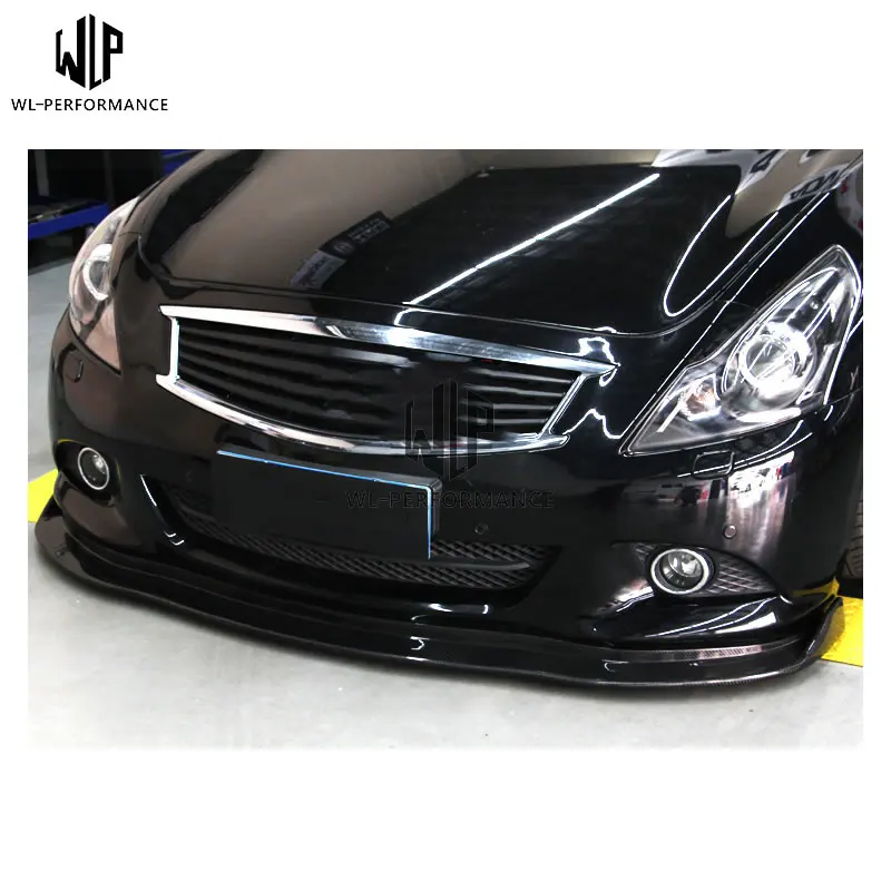 G37 карбоновый передний бампер спойлер диффузор автомобильный комплект кузова для Infiniti G37 стандартный бампер 09-13 автомобильный Стайлинг использование