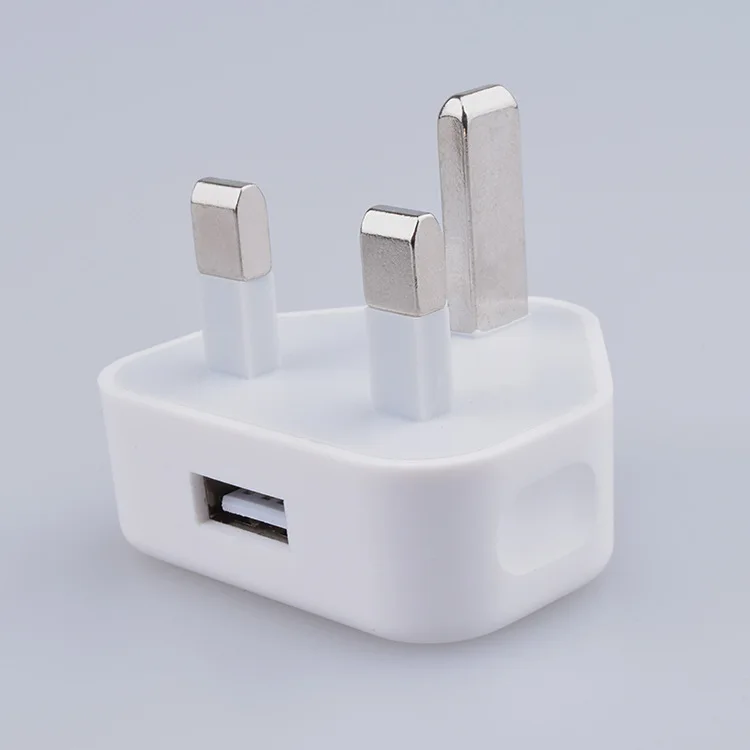 

New Style 5v1a Charger British Regulatory Tripod Charging Head Applicable Apple Android Phone USB Hong Kong-style Head Fast Char