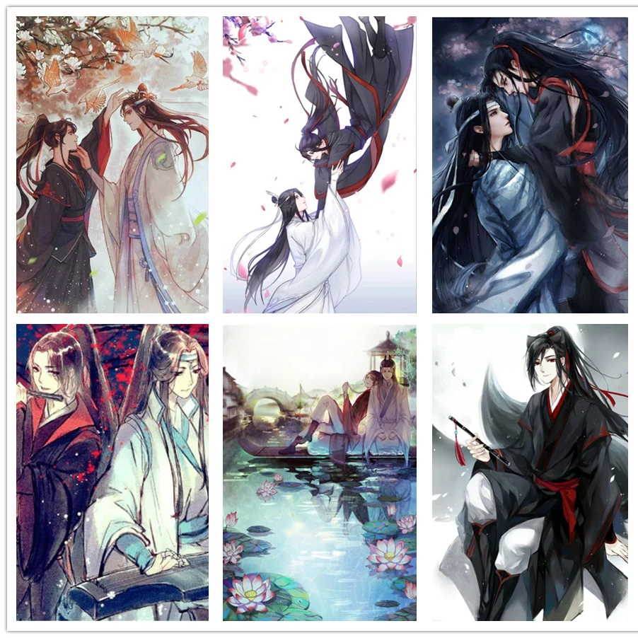 Алмазная вышивка 5D сделай сам с мотивом аниме Mo Dao Zu Shi Wei Wuxian мультяшная мозаика