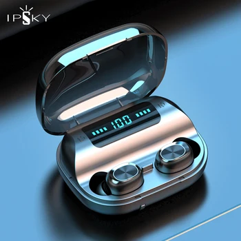 

IPSKY Wireless Headphones TWS Bluetooth 5.0 LED Earphones 1200mAh Power Bank Charging Box Sport Waterproof Headsets Earbuds