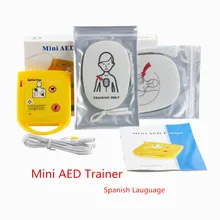 Мини-тренажер для оказания первой помощи XFT-D0009 испанский голосовой подсказки дефибриллятор универсальный тренажер для школы Cpr студента первой помощи обучения класс