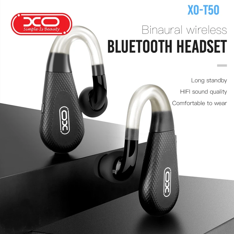 

XO-T50 True Wireless Earbuds TWS Bluetooth Earphone 5.0 with Charger Box Sports Earhook Bluetooth Headphone for iphone xiaomi
