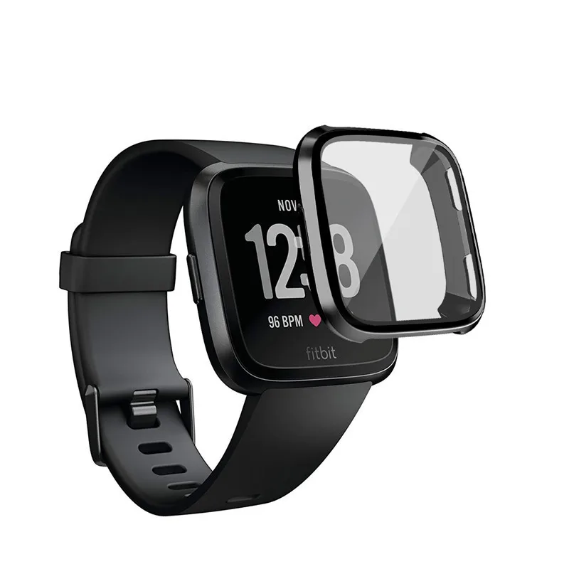 Мягкий чехол для Fitbit Versa 2 ТПУ силиконовый с покрытием на весь экран защитный Fit Bit