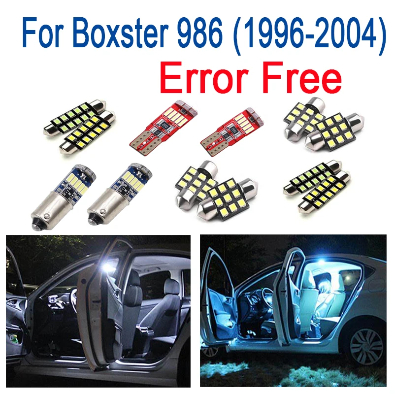 

14pc X Canbus Error free LED Interior dome map Light lamp Kit Package For Porsche for Boxster 986 (1996-2004)