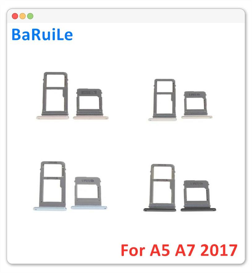 BaRuiLe 10 шт. для samsung Galaxy A520 A720/A5 A7 слот для одной и двойной sim-карты SD Держатель для карт адаптер запчасти
