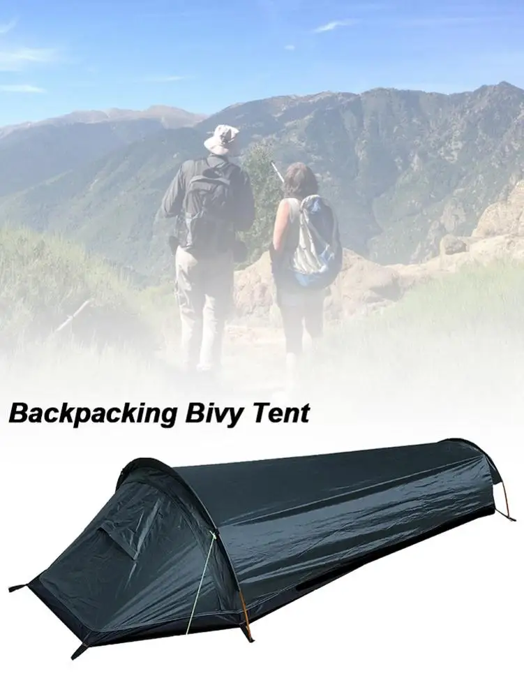 

1 PCS Ultralight Bivvy Bag Tent Compact Single Person Larger Space Waterproof Sleeping Bag Cover Bivvy Sack For Outdoor Camping