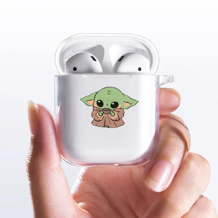 -10 Детский защитный чехол для Йоды для Airpods1 2 Аксессуары для Apple Airpods беспроводной зарядный чехол Master Yoda Прозрачный чехол для наушников - Цвет: -10