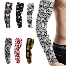 

1 Pair Men Women Ice Sleeve 3D Skull Arm Sleeves Sun UV Protection Basketball Volleyball Cycling And Fishing Arm Sleeves Arm