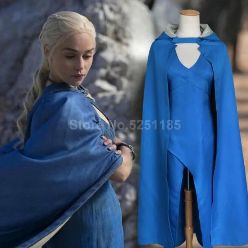 Хэллоуин Игра престолов Daenerys сексуальное платье Таргариен Дани парик волосы ролевые игры мать домашний халат с изображением дракона платье партии Косплей Костюм