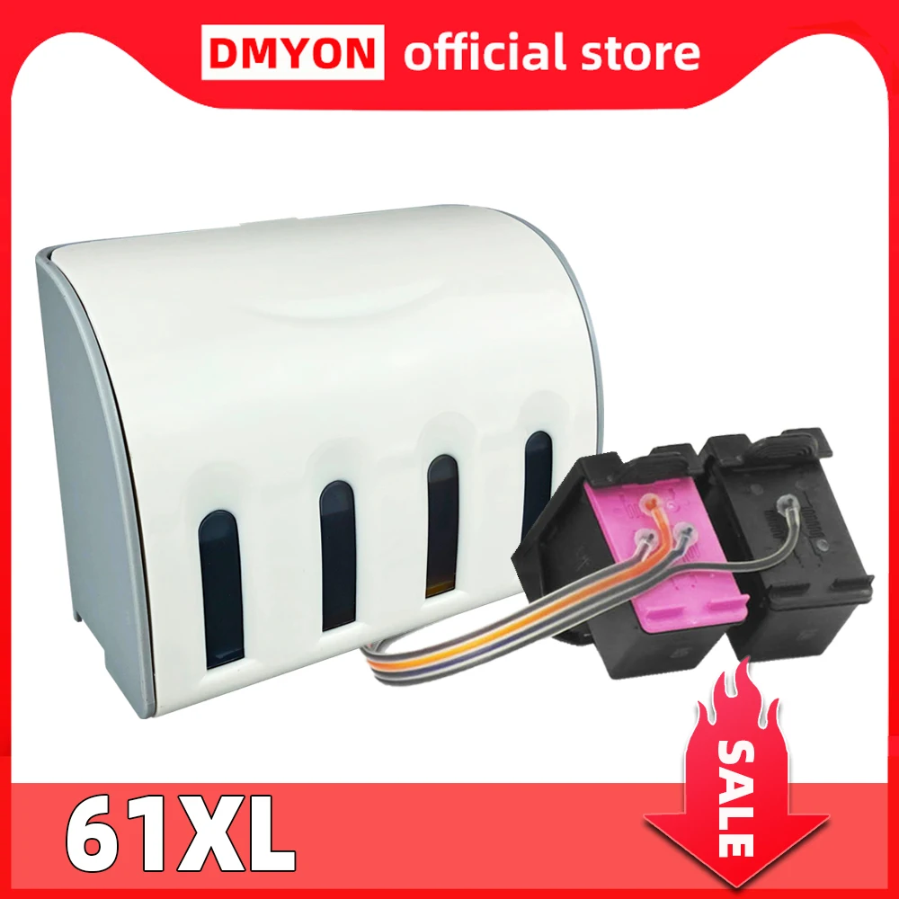 DMYON 61 XL Compatível para Hp 4635 4636 4639 Sistema de Abastecimento Contínuo de Tinta Do Cartucho 4630 4631 4632 4634 Deskjet 1000 1010