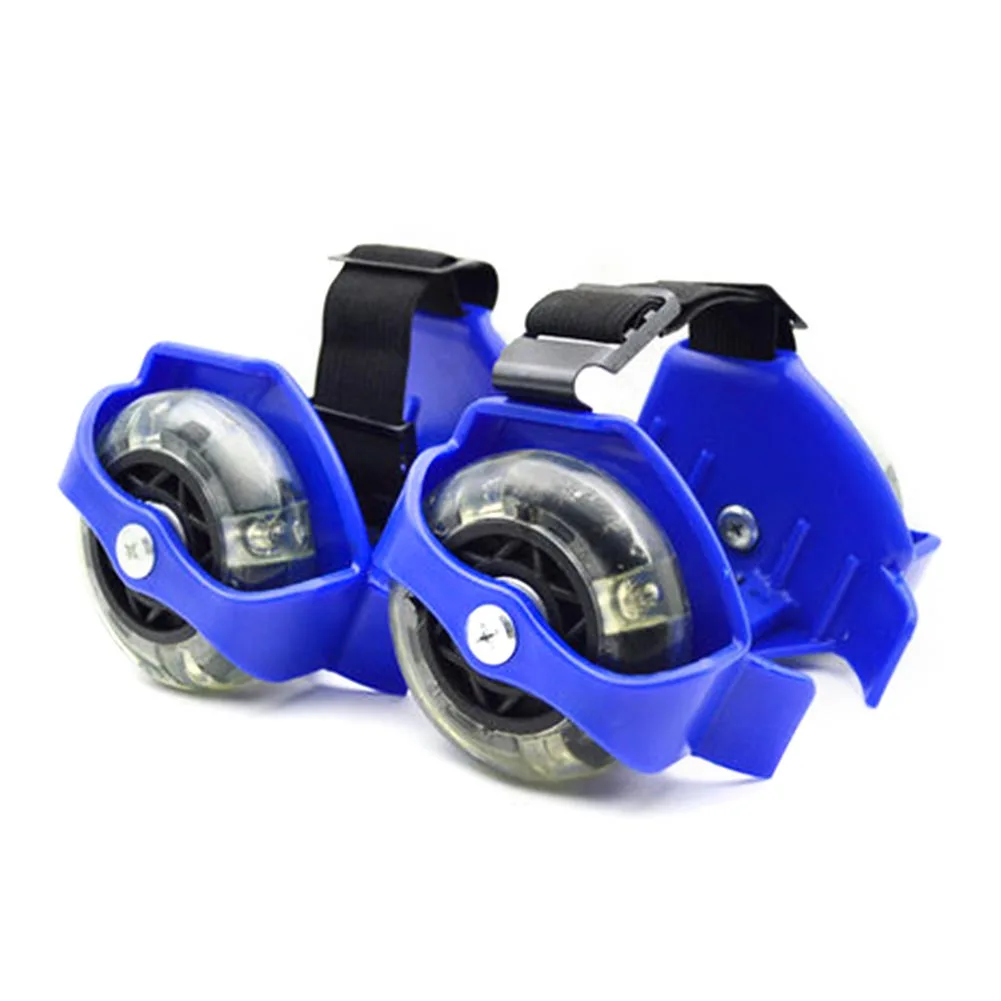 

1 Pair Heel Adjustable 3 Colors Flashing Roller Kids Elastic Wear Resistant Pulley Friction Whirlwind Wheel Skating Shoes PVC