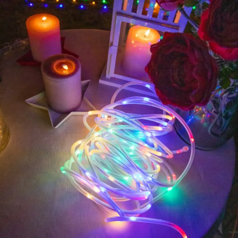 Changeable Flexible LED Neon Light Strip Remote Control 8 Modes Multi Color Changing Lighting Lamp