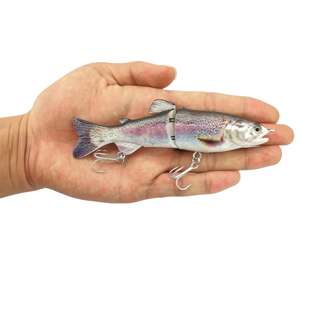 Factory Sale ABS Materials Single Section Rainbow Trout Glider Baits