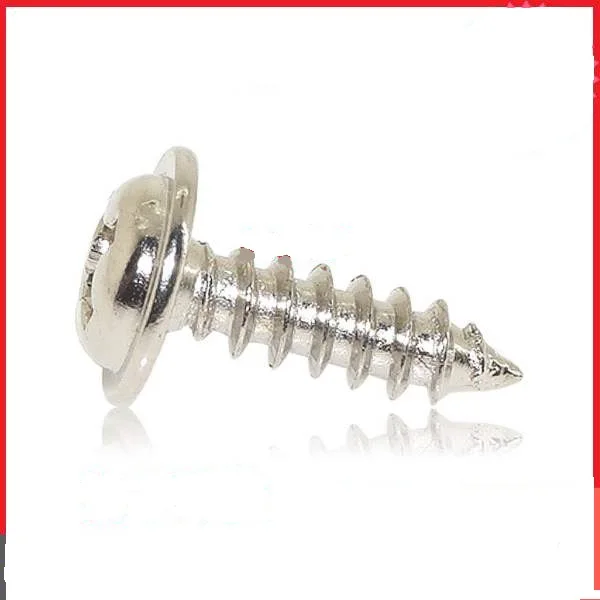 

250pcs M4 DIN968 Cross Pan Head With Flange Screw Cross Recessed Round Head Self-Tapping Screws With Collar Carbon Steel
