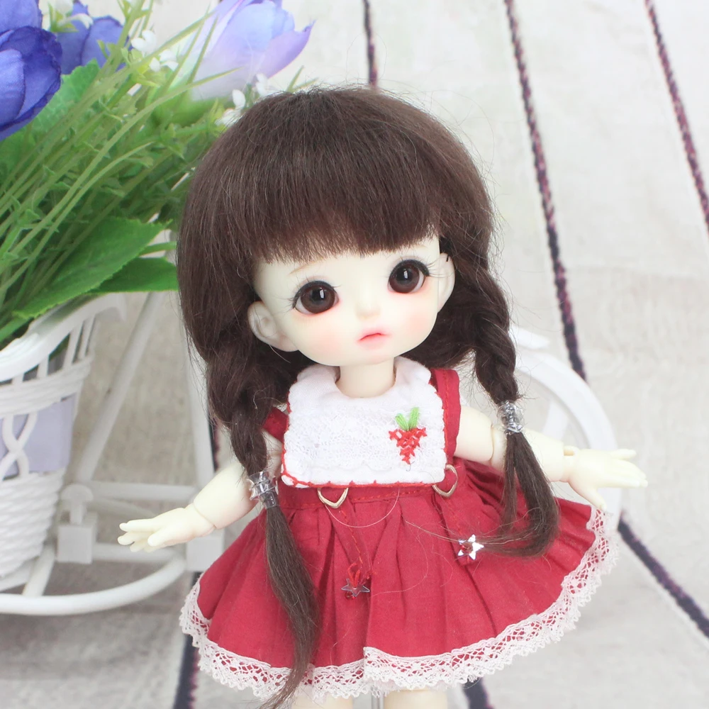 New Arrival 1/8 1/6 BJD Dolls Wig Small Doll Wig Fashion Mohair Wire Doll Wig Hair for Baby Dolls Accessories