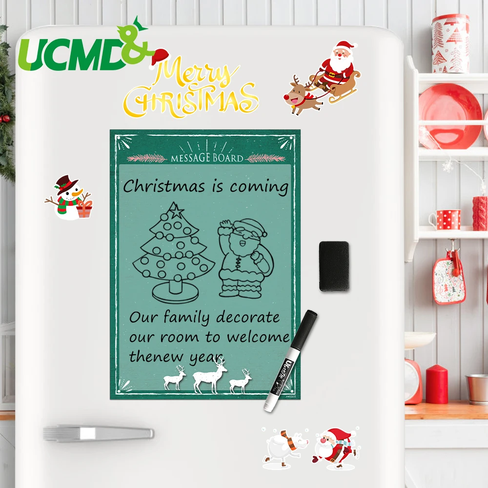 

Magnetic Christmas To Do List Drawing Message Board Toy Writing Erasable Memo Record Remind Boards Fridge Sticker Magnets A4