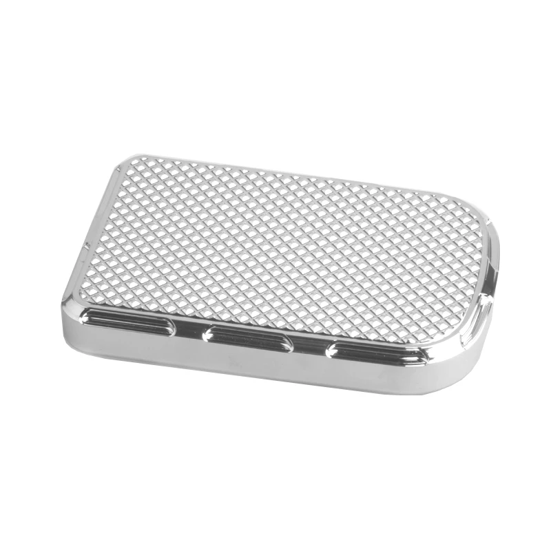 Motorcycle Foot Pegs CNC Beveled Large Brake Pedal Pad Cover Fit For Harley 1986- Touring Street Glide Softail - Цвет: Chrome