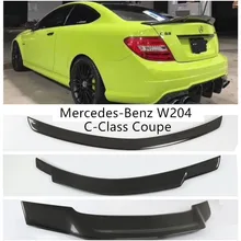 Спойлеры из углеродного волокна для Mercedes-Benz W204 c-класса купе C63 C200 C230 C260 C280 C300 2007- заднего крыла губы спойлер, аксессуары