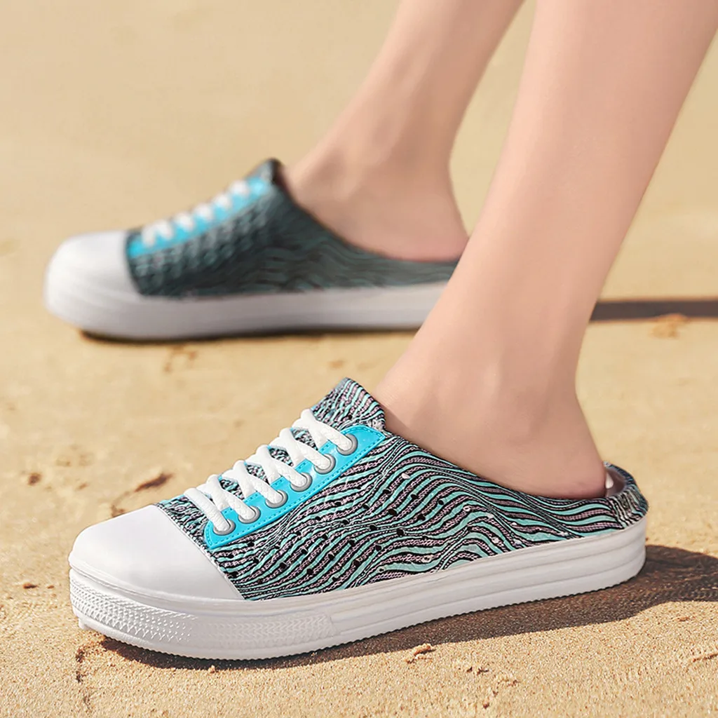 

Round Toe flat shoes women summer Ladies Beach platform sandals Hollow Out Casual Breathable Leisure Flats Shoes buty damskie