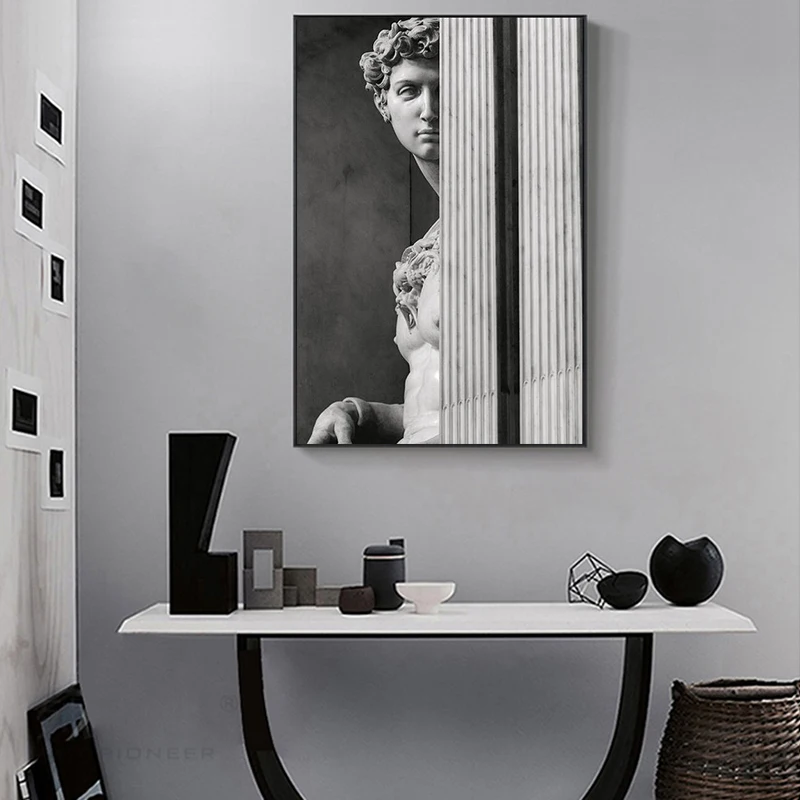 Modern David Sculpture Art Canvas Paintings on The Wall Prints Art Posters Painting Pictures for Living Room Decor