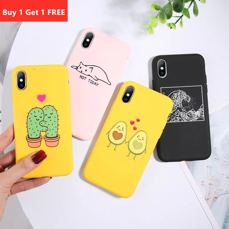 Милый чехол для телефона в форме кактуса авокадо iPhone 11 Pro XR X XS Max 7 8 6 6s Plus 5 5S SE