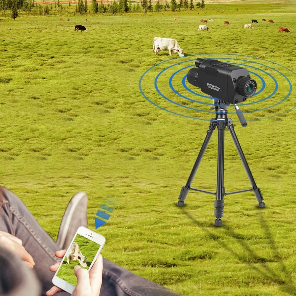 Открытый монокулярный телескоп ночного видения для охоты WiFi 3,5-10,5x32 HD цифровой инфракрасный Монокуляр для охоты камеры устройства